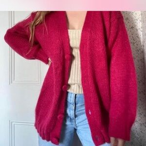 Vintage Mohair Cardigan Sweater